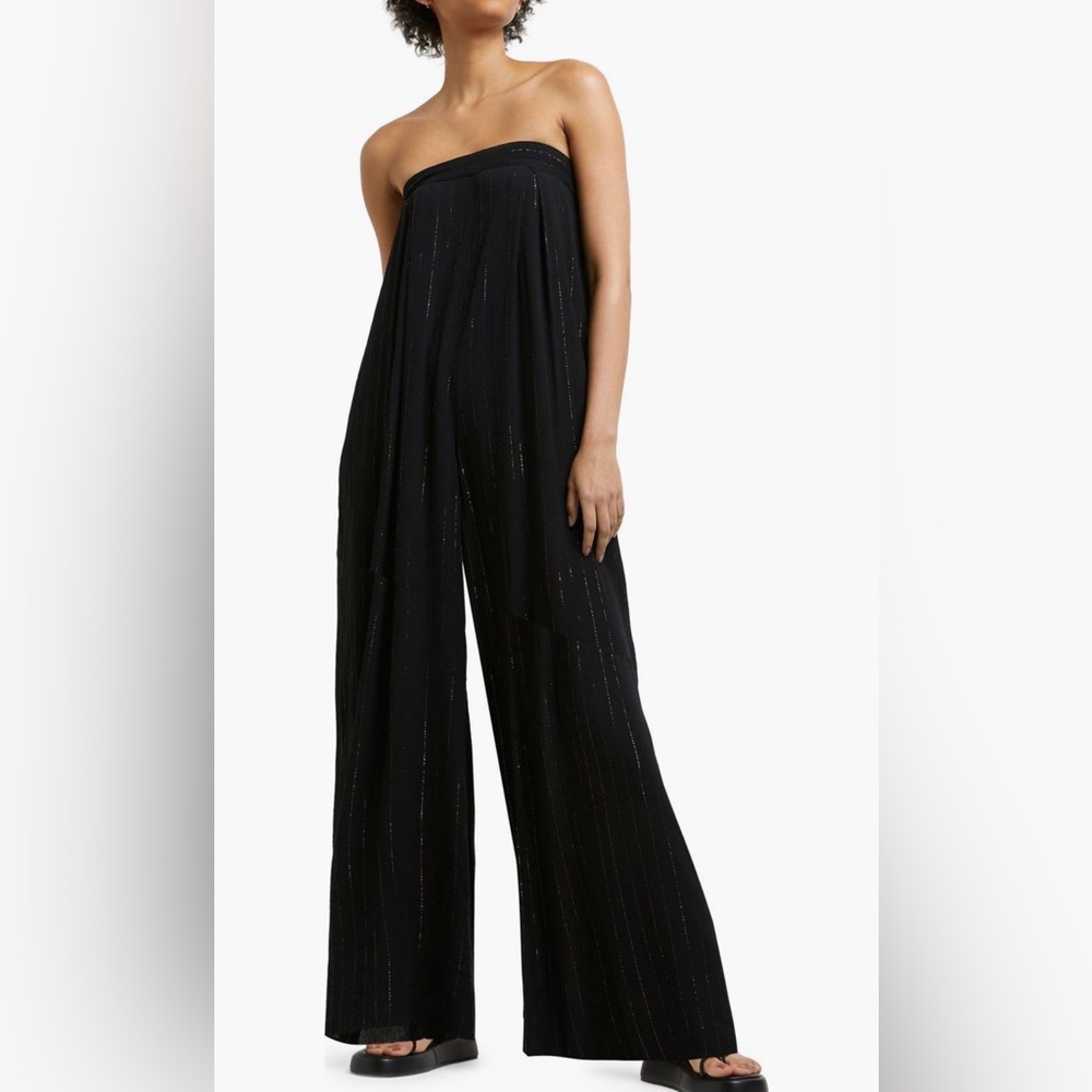 River Island Pinstriped Jumpsuit M. NWOT